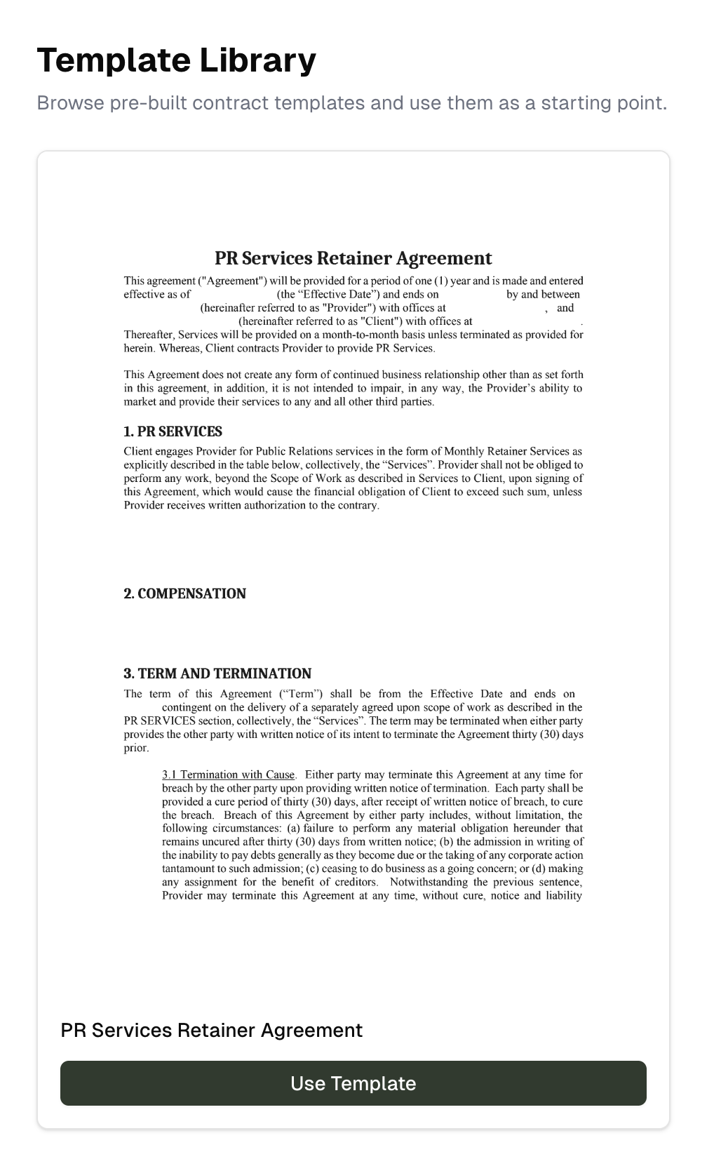 Contracts that save time